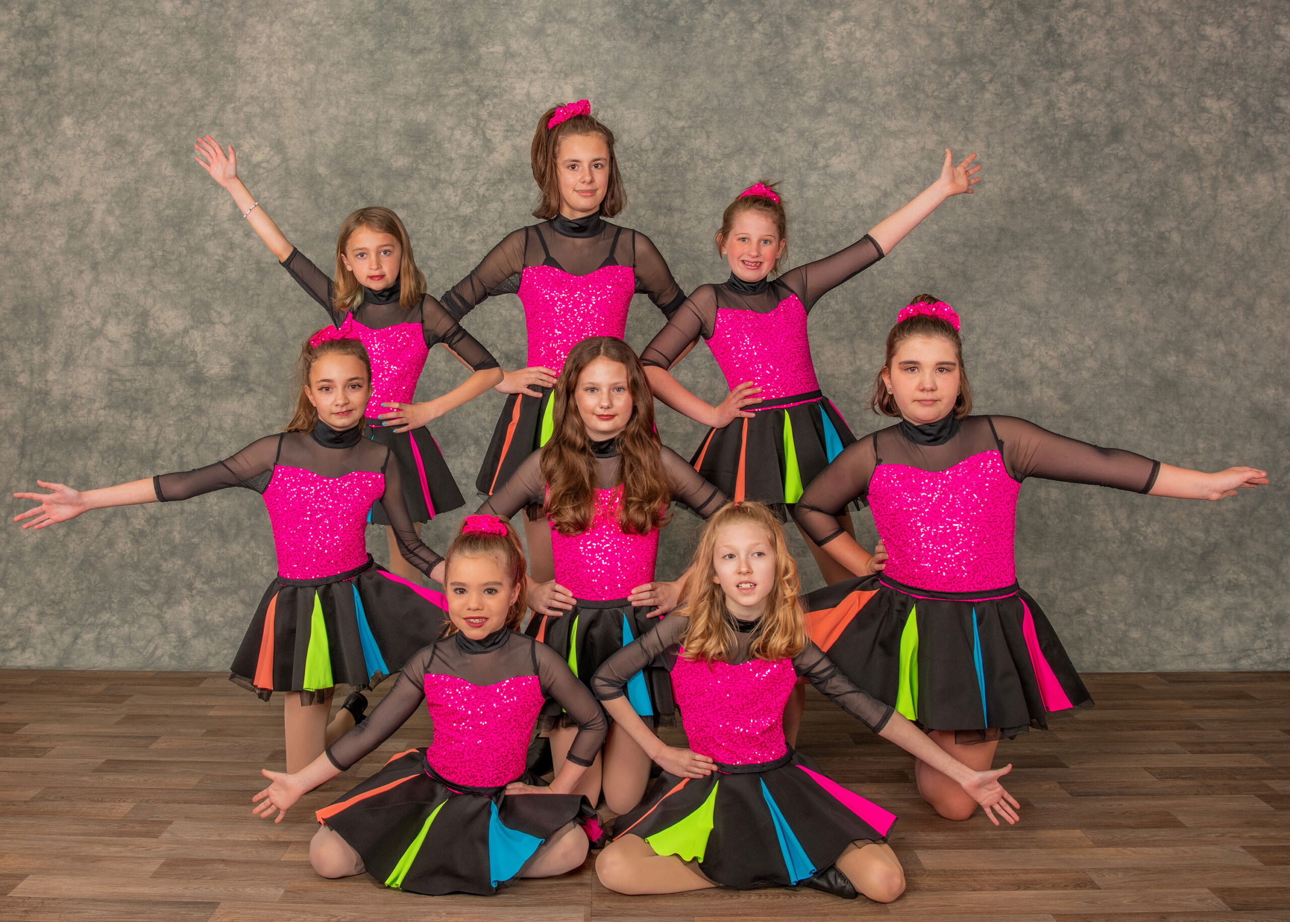 Ballet dancers in emerald green costumes